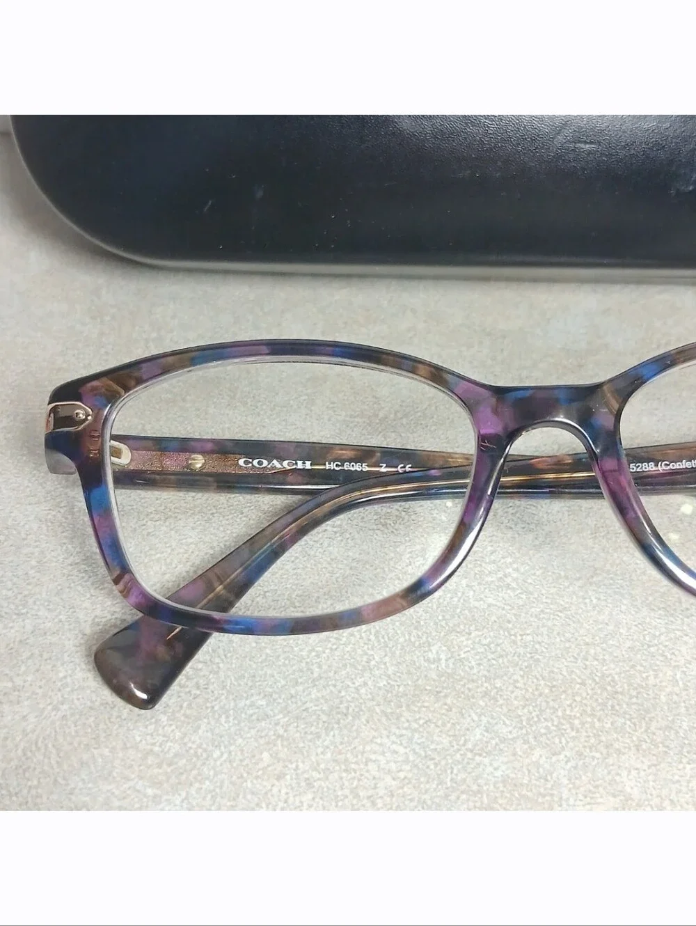 Coach Eyeglasses Confetti Purple HC 6065 5288 Authentic Glasses Frame + Case